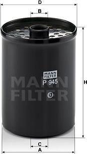 Mann-Filter P 945 x - Degvielas filtrs ps1.lv