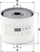 Mann-Filter P 917/2 x - Degvielas filtrs ps1.lv