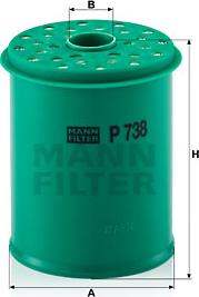 Mann-Filter P 738 x - Degvielas filtrs ps1.lv