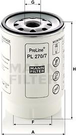 Mann-Filter PL 270/7 x - Degvielas filtrs ps1.lv