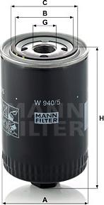Mann-Filter W 940/5 - Eļļas filtrs ps1.lv