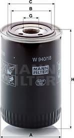 Mann-Filter W 940/18 - Eļļas filtrs ps1.lv