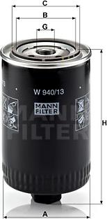 Mann-Filter W 940/13 - Eļļas filtrs ps1.lv