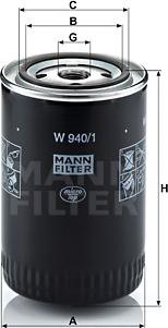 Mann-Filter W 940/1 - Eļļas filtrs ps1.lv