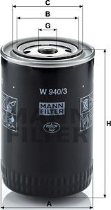 Mann-Filter W 940/3 - Eļļas filtrs ps1.lv