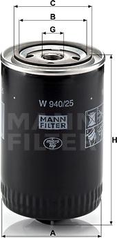 Mann-Filter W 940/25 - Eļļas filtrs ps1.lv