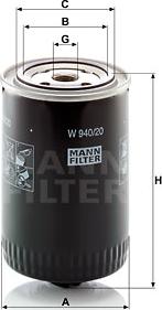 Mann-Filter W 940/20 - Eļļas filtrs ps1.lv