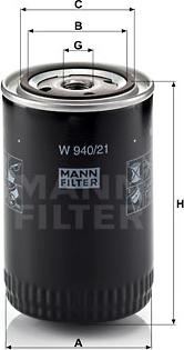 Mann-Filter W 940/21 - Eļļas filtrs ps1.lv