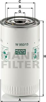 Mann-Filter W 950/13 - Eļļas filtrs ps1.lv