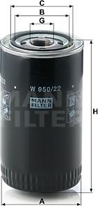 Mann-Filter W 950/22 - Eļļas filtrs ps1.lv