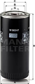 Mann-Filter W 962/47 - Eļļas filtrs ps1.lv