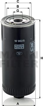 Mann-Filter W 962/6 - Eļļas filtrs ps1.lv