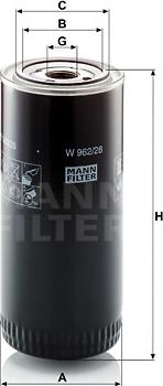 Mann-Filter W 962/28 - Eļļas filtrs ps1.lv