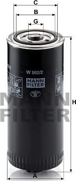 Mann-Filter W 962/2 - Eļļas filtrs ps1.lv