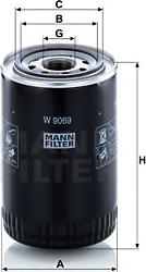 Mann-Filter W 9069 - Eļļas filtrs ps1.lv