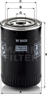 Mann-Filter W 9009 - Eļļas filtrs ps1.lv