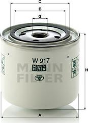 Mann-Filter W 917 - Eļļas filtrs ps1.lv