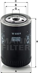 Mann-Filter W 936/4 - Eļļas filtrs ps1.lv