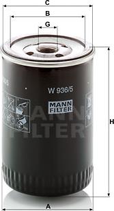 Mann-Filter W 936/5 - Eļļas filtrs ps1.lv