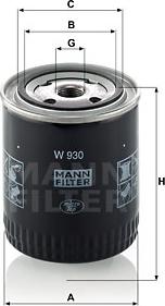 Mann-Filter W 930 - Eļļas filtrs ps1.lv