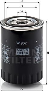 Mann-Filter W 932 - Eļļas filtrs ps1.lv