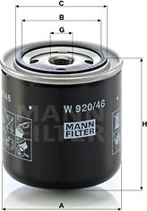 Mann-Filter W 920/46 - Eļļas filtrs ps1.lv