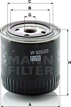 Mann-Filter W 920/23 - Eļļas filtrs ps1.lv