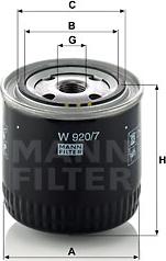 Mann-Filter W 920/7 - Eļļas filtrs ps1.lv