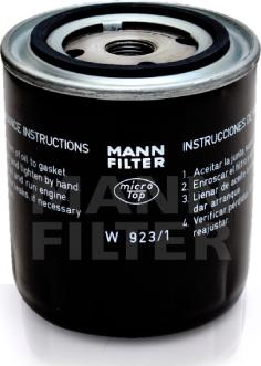 Mann-Filter W 923/1 - Eļļas filtrs ps1.lv