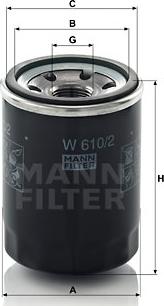 Mann-Filter W 610/2 - Eļļas filtrs ps1.lv