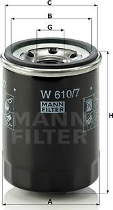 Mann-Filter W 610/7 - Eļļas filtrs ps1.lv