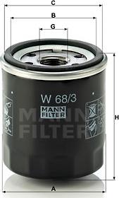 Mann-Filter W 68/3 - Eļļas filtrs ps1.lv