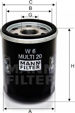 Mann-Filter W 6 MULTI 20 - Eļļas filtrs ps1.lv