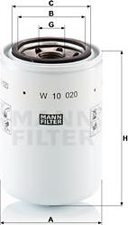 Mann-Filter W 10 020 - Eļļas filtrs ps1.lv