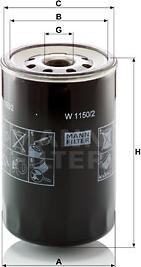 Mann-Filter W 1150/2 - Eļļas filtrs ps1.lv