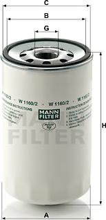 Mann-Filter W 1160/2 - Eļļas filtrs ps1.lv