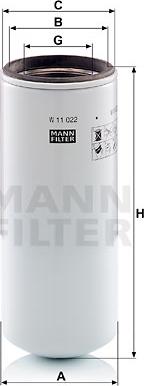 Mann-Filter W 11 022 - Eļļas filtrs ps1.lv