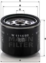 Mann-Filter W 1114/80 - Eļļas filtrs ps1.lv