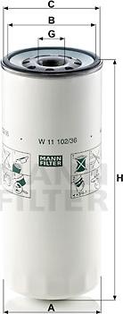 Mann-Filter W 11 102/36 - Eļļas filtrs ps1.lv