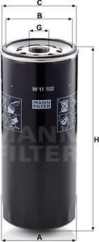 Mann-Filter W 11 102 - Eļļas filtrs ps1.lv