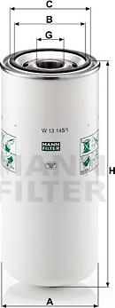 Mann-Filter W 13 145/1 - Eļļas filtrs ps1.lv