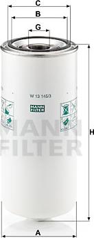 Mann-Filter W 13 145/3 - Eļļas filtrs ps1.lv