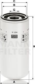 Mann-Filter W 1294 - Eļļas filtrs ps1.lv