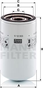 Mann-Filter W 12 003 - Eļļas filtrs ps1.lv