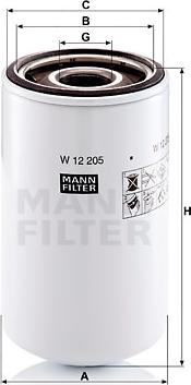 Mann-Filter W 12 205 - Eļļas filtrs ps1.lv