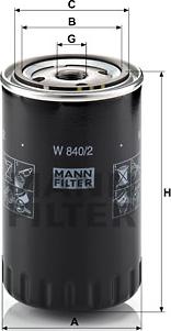 Mann-Filter W 840/2 - Eļļas filtrs ps1.lv