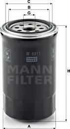 Mann-Filter W 8011 - Eļļas filtrs ps1.lv