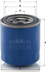 Mann-Filter W 8017 - Eļļas filtrs ps1.lv
