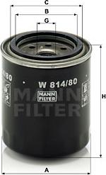 Mann-Filter W 814/80 - Eļļas filtrs ps1.lv