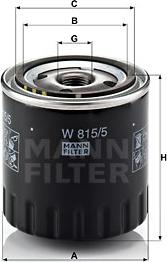 Mann-Filter W 815/5 - Eļļas filtrs ps1.lv